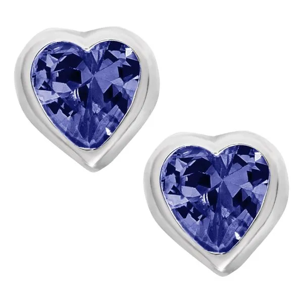 Children's Sterling Silver September Birthstone Earrings Stambaugh Jewelers Defiance, OH
