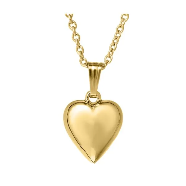 Childrens 14kt Gold-Filled Puff Heart Pendant