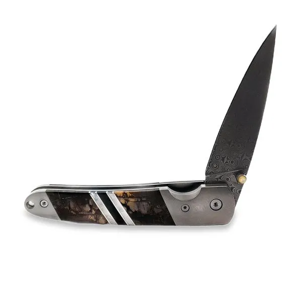 Woolly Mammoth Tusk Damascus Steel Knife Image 2 Stambaugh Jewelers Defiance, OH