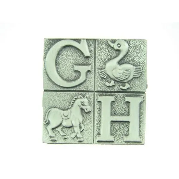 Pewter Finish Alphabet Block Bank Stambaugh Jewelers Defiance, OH