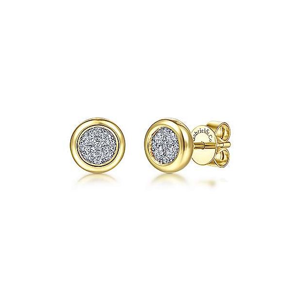 14K Yellow-White Gold Earrings by Gabriel & Co. Stambaugh Jewelers Defiance, OH