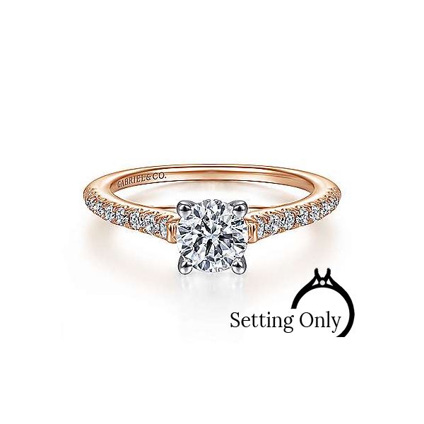 14K White Gold Round Diamond Engagement Ring Stambaugh Jewelers Defiance, OH