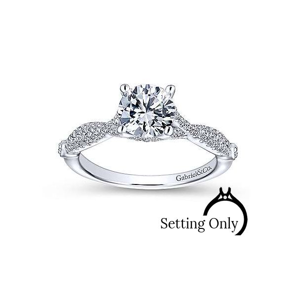 14K White Gold Round Diamond Engagement Ring Stambaugh Jewelers Defiance, OH