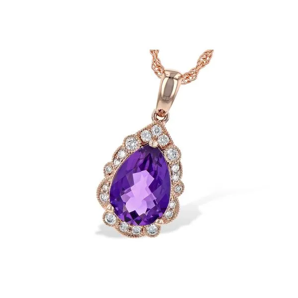 14kt Rose Gold and Amethyst Pendant