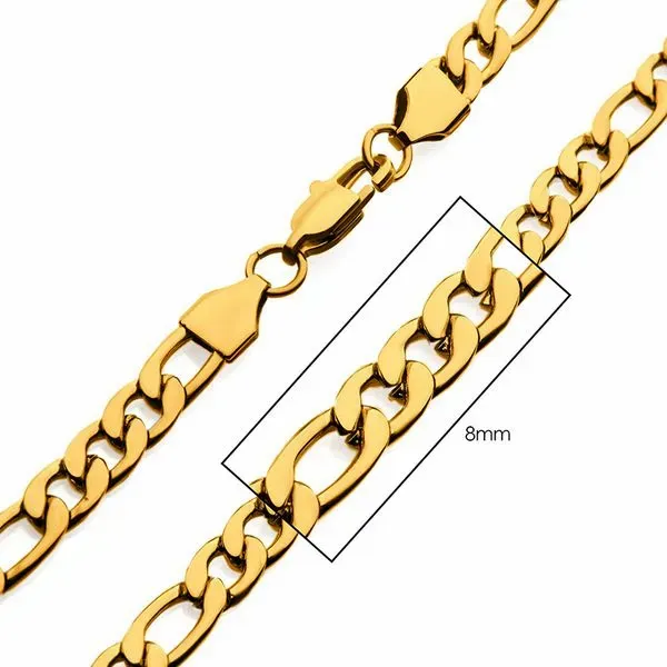 Stainless Steel/18kt Gold IP Inox Figaro Chain Stambaugh Jewelers Defiance, OH