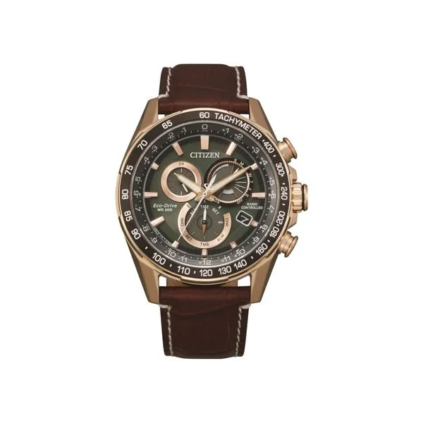 Men's Stainless Steel Citizen Eco-Drive Atomic Chronograph Watch Stambaugh Jewelers Defiance, OH