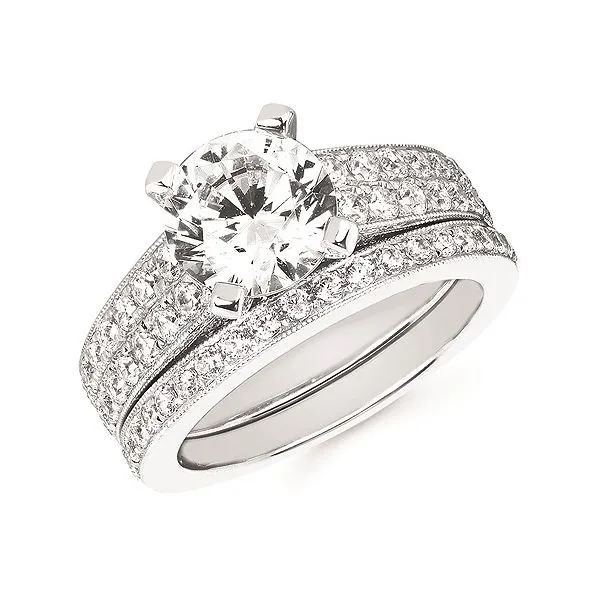 14kt White Gold Forever Elegant Engagement Mounting Image 3 Stambaugh Jewelers Defiance, OH