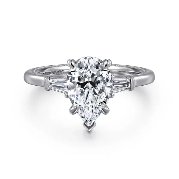Pear Shape Three Stone Diamond Engagement Ring Stambaugh Jewelers Defiance, OH
