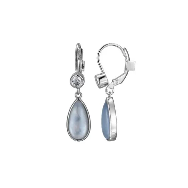 ELLE Sterling Silver Blue Topaz and MOP Earrings similar item image