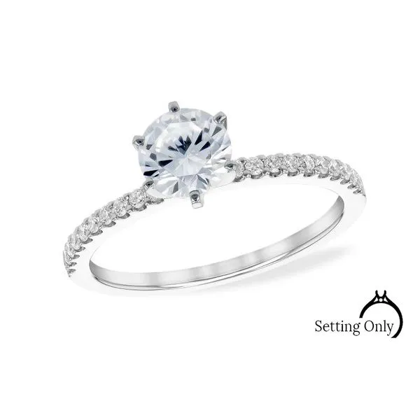 14kt White Gold Straight Engagement Mounting Stambaugh Jewelers Defiance, OH
