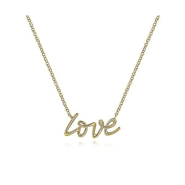 14kt Yellow Gold Love Necklace Stambaugh Jewelers Defiance, OH