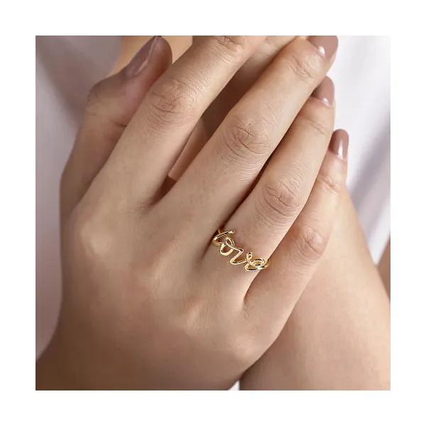 14Kt Yellow Gold Love Ring Image 2 Stambaugh Jewelers Defiance, OH