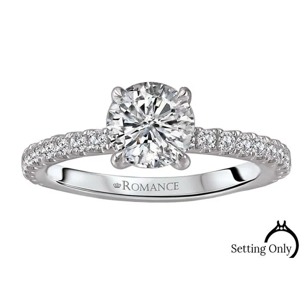 Romance 14kt White Gold Classic Engagement Mounting Stambaugh Jewelers Defiance, OH