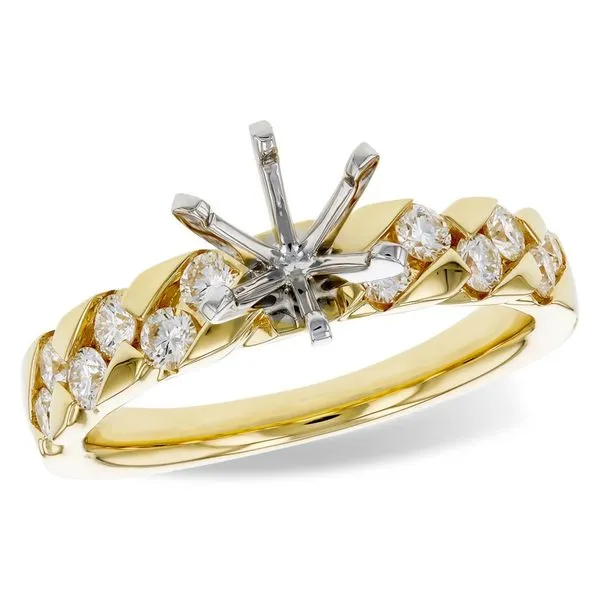 14K Yellow Gold Engagement Mounting With .56Ctw Diamonds Stambaugh Jewelers Defiance, OH