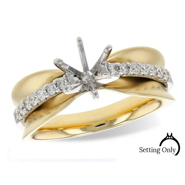 14kt Yellow and White Gold Engagement Mounting Stambaugh Jewelers Defiance, OH