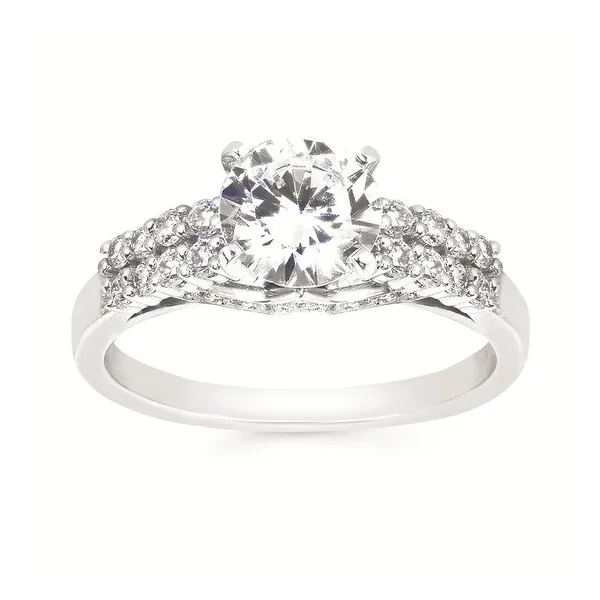 14kt White Gold Straight Line Engagement Mounting Stambaugh Jewelers Defiance, OH