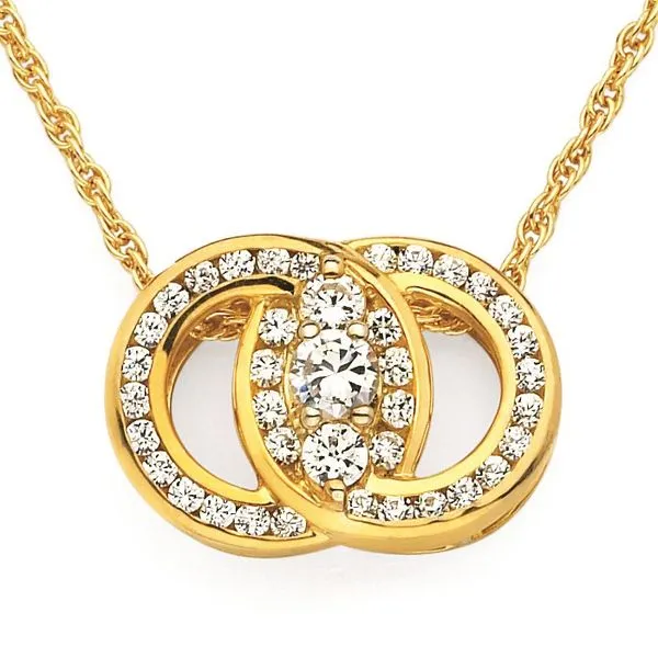 14kt Yellow Gold Diamond Marriage Symbol® Necklace Stambaugh Jewelers Defiance, OH