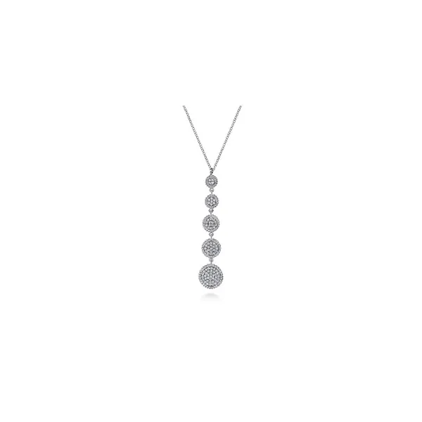 Sterling Silver White Sapphire Long Pendant Necklace Stambaugh Jewelers Defiance, OH