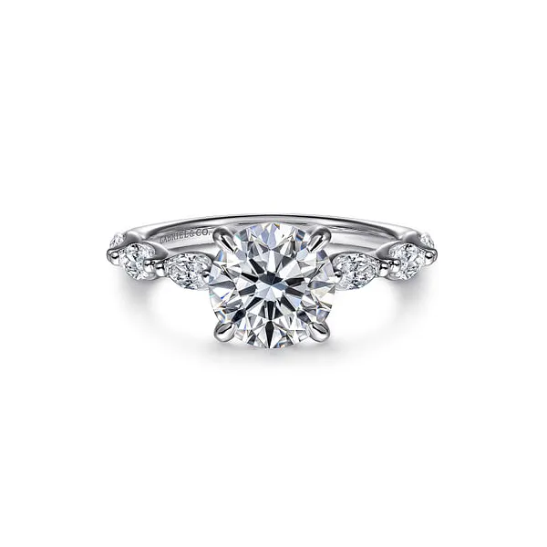 14Kt White Gold Straight Design Engagement Ring Stambaugh Jewelers Defiance, OH
