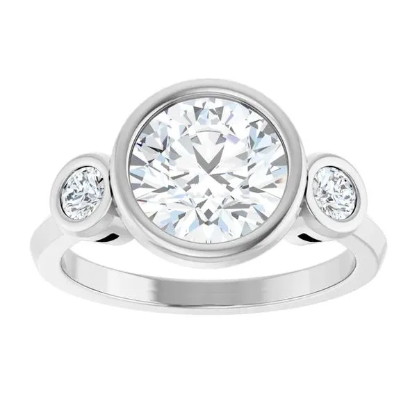 14Kt White Gold Ever&Ever Bezel Set Engagement Ring Mounting Stambaugh Jewelers Defiance, OH