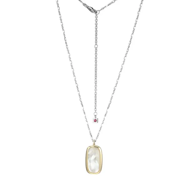 ELLE Sterling Silver and 18kt Yellow Gold Plated "Allure" Necklace Stambaugh Jewelers Defiance, OH