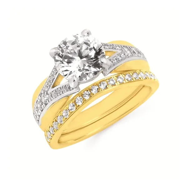 14 Karat Two Tone Gold Engagement Mounting Image 2 Stambaugh Jewelers Defiance, OH