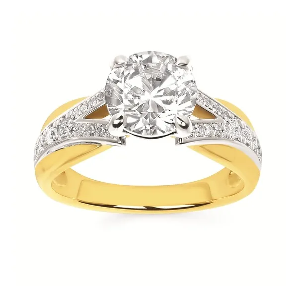 14 Karat Two Tone Gold Engagement Mounting Stambaugh Jewelers Defiance, OH