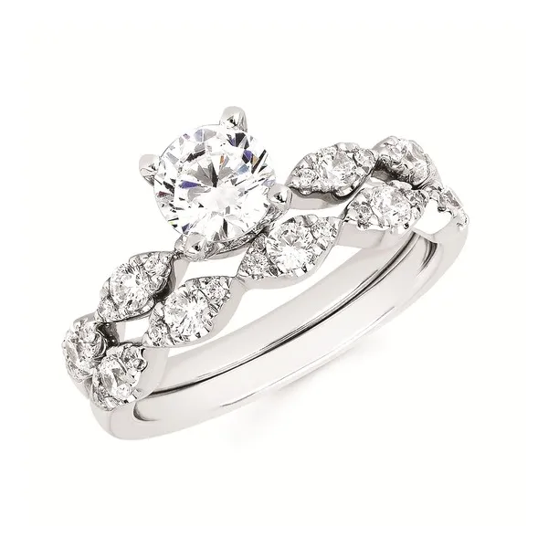 14kt White Gold Straight Line Engagement Mounting Image 2 Stambaugh Jewelers Defiance, OH