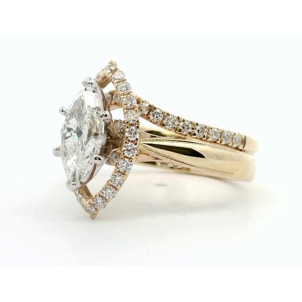 14kt Yellow Gold Halo Engagement Mounting Image 2 Stambaugh Jewelers Defiance, OH