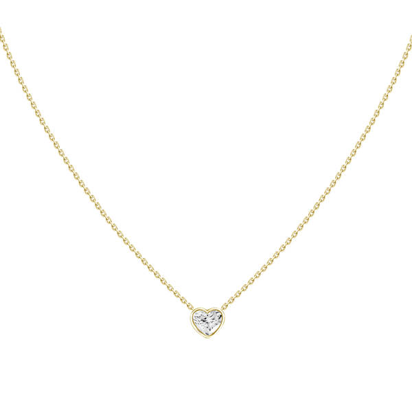 18kt Yellow Gold Heart-shaped Diamond Pendant Stambaugh Jewelers Defiance, OH