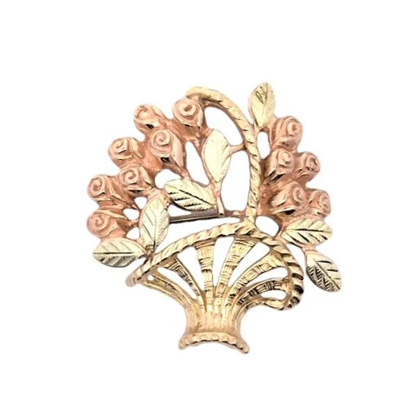 Estate 14K Tri Colored Gold Flower Pin Stambaugh Jewelers Defiance, OH
