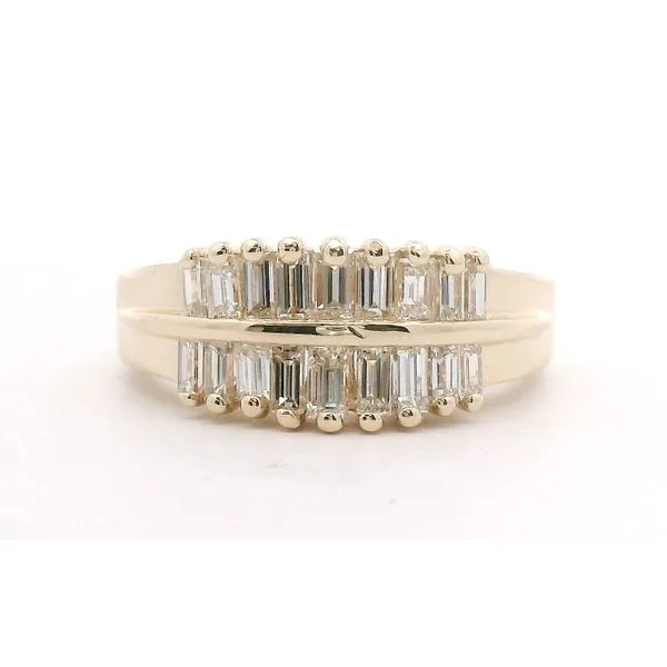 Estate 14Kt Yellow Gold Baguette Diamond Ring