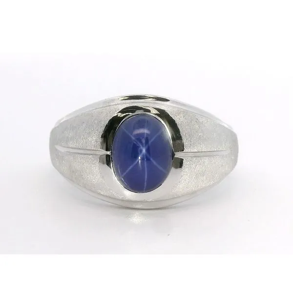 Estate 10Kt White Gold Men's Star Sapphire Ring Stambaugh Jewelers Defiance, OH
