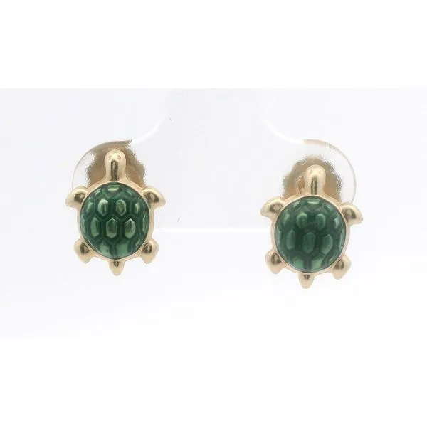 Estate 14kt Yellow Gold Turtle Earrings Stambaugh Jewelers Defiance, OH