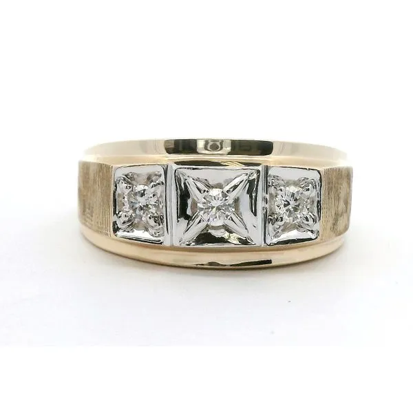 Estate 14Kt Yellow and White Gold Men's Diamond Ring Stambaugh Jewelers Defiance, OH