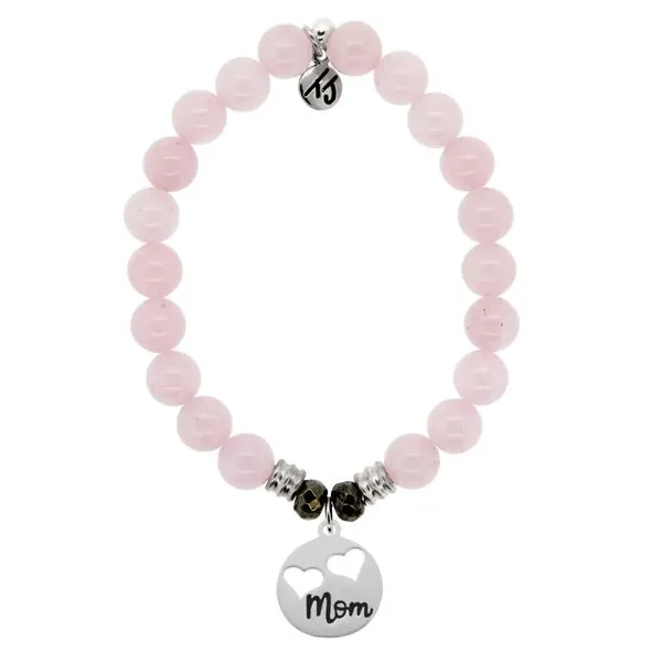 T. Jazelle Silver and Rose Quartz Bracelet Stambaugh Jewelers Defiance, OH