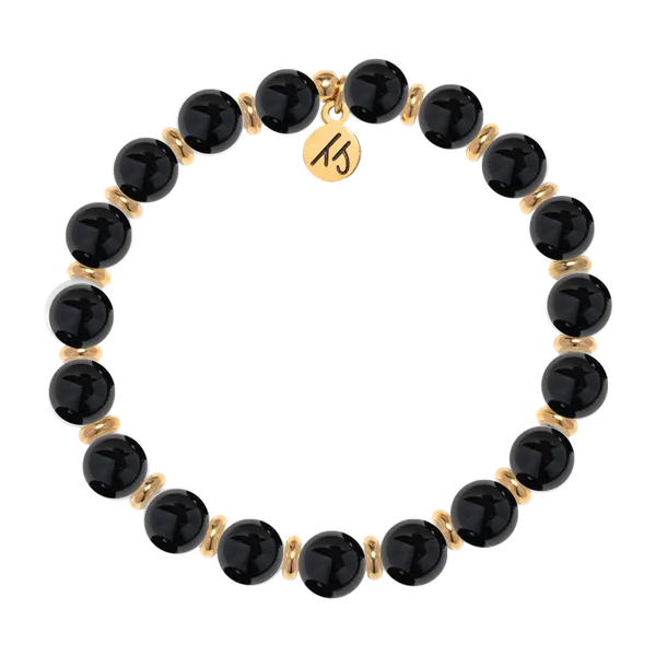 T. Jazelle Gold Empowered Elegance Collection- Onyx Gemstone Bracelet Stambaugh Jewelers Defiance, OH