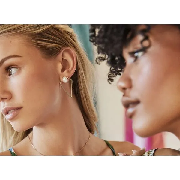 Demi Open Frame Earrings in Gold by Kendra Scott Image 2 Stambaugh Jewelers Defiance, OH