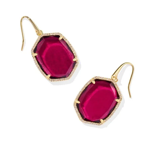 Kendra Scott Daphne Pave Frame Drop Earrings Stambaugh Jewelers Defiance, OH
