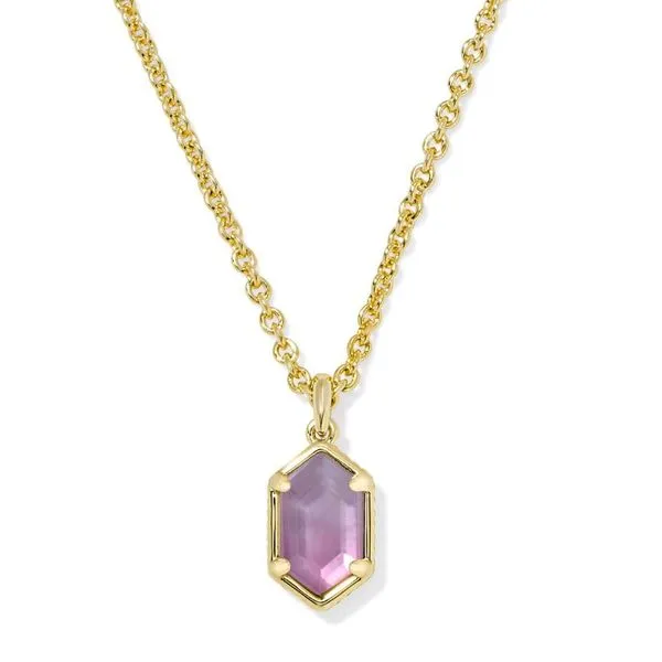 Kendra Scott Hallie Necklace in Purple Watercolor Illusion Stambaugh Jewelers Defiance, OH