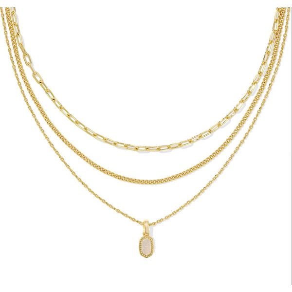 Kendra Scott Mini Elisa Triple Strand Necklace Stambaugh Jewelers Defiance, OH
