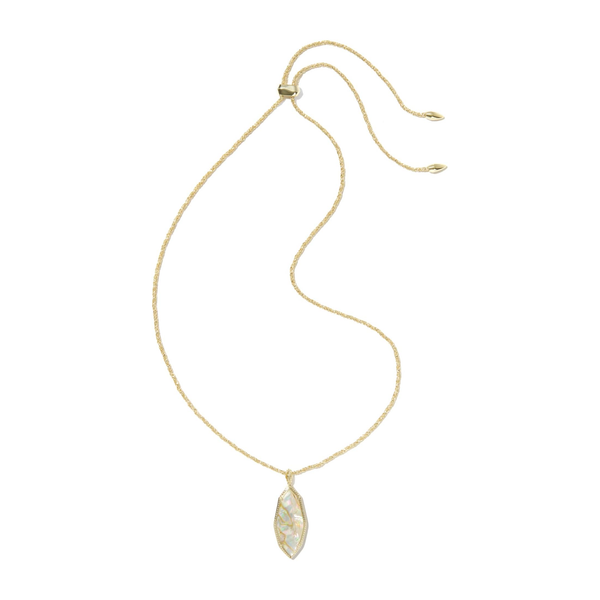 Kendra Scott Ophelia Gold and Abalone Large Necklace Image 3 Stambaugh Jewelers Defiance, OH