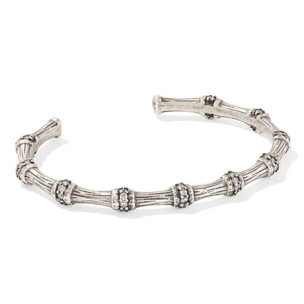 Kendra Scott Maura Silver Bamboo Cuff Bracelet Stambaugh Jewelers Defiance, OH