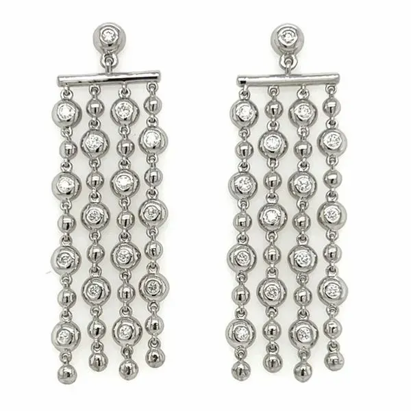 14KT White Gold Dangle Diamond Earrings 0.36 CTW Storey Jewelers Gonzales, TX