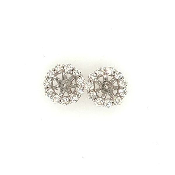 14KT White Gold Diamond Earring Jackets 1.15 CTW Storey Jewelers Gonzales, TX