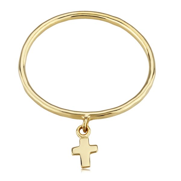 14KT Yellow Gold Fashion Ring With Dangle Cross Storey Jewelers Gonzales, TX