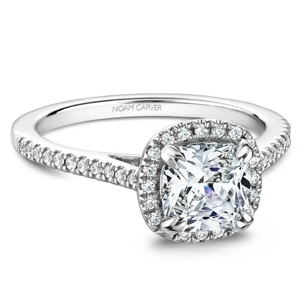 Noam Carver 14K White Halo Mounting Studio D Jewelers Woodstock, IL