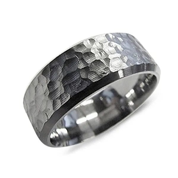 Torque 8mm Hammered Titanium Ring Studio D Jewelers Woodstock, IL