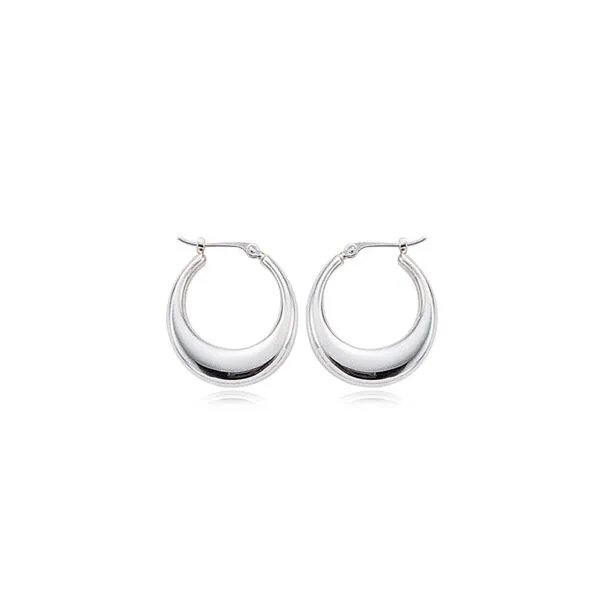 Small Polished Hoop Earrings Studio D Jewelers Woodstock, IL
