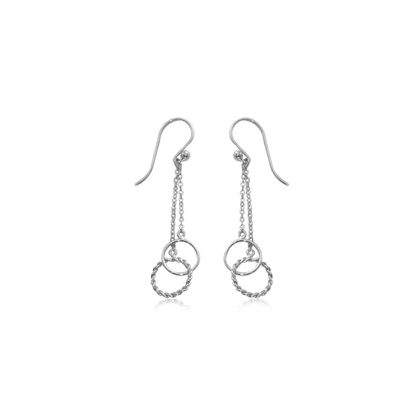 Twist Ring Interlock Drop Earrings Studio D Jewelers Woodstock, IL